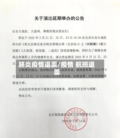 肺炎疫情退票/疫情 航班退票-第3张图片