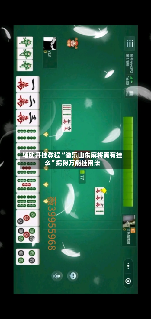 辅助开挂教程“微乐山东麻将真有挂么”揭秘万能挂用法-第1张图片