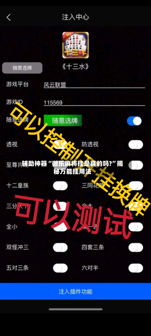 辅助神器“微乐麻将挂是真的吗?	”揭秘万能挂用法-第2张图片