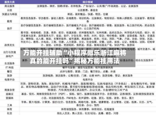 万能开挂辅助“小程序微乐浙江麻将真的能开挂吗”揭秘万能挂用法-第1张图片