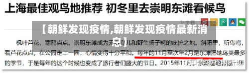 【朝鲜发现疫情,朝鲜发现疫情最新消息】-第1张图片