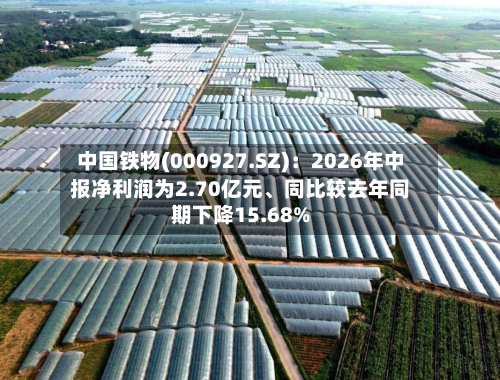 中国铁物(000927.SZ)：2026年中报净利润为2.70亿元、同比较去年同期下降15.68%-第1张图片