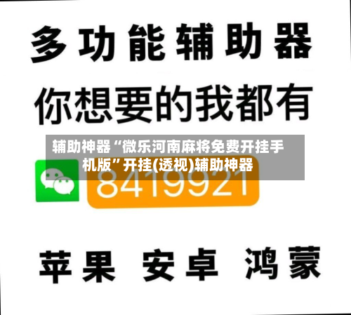 辅助神器“微乐河南麻将免费开挂手机版”开挂(透视)辅助神器-第1张图片