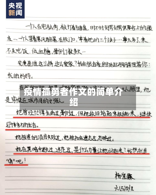 疫情孤勇者作文的简单介绍-第1张图片