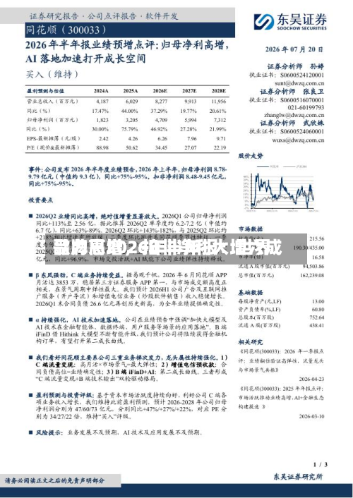 歌力思2026年半年报：世界品牌高增	，扣非净利大增六成-第1张图片
