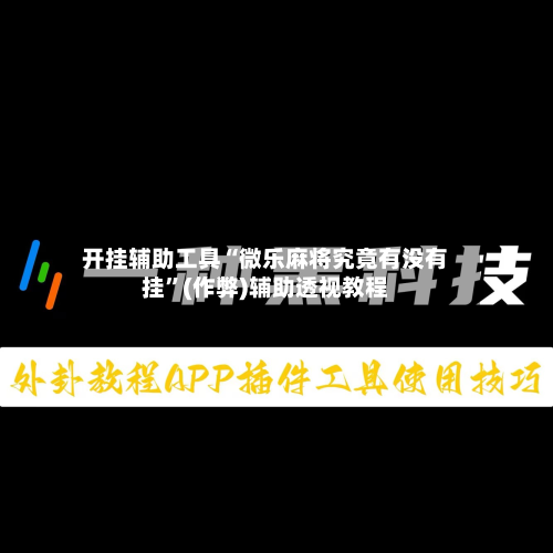 开挂辅助工具“微乐麻将究竟有没有挂”(作弊)辅助透视教程-第1张图片