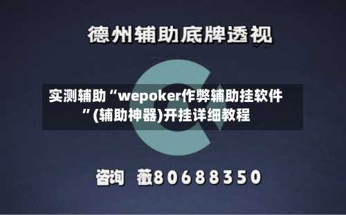 实测辅助“wepoker作弊辅助挂软件”(辅助神器)开挂详细教程-第2张图片