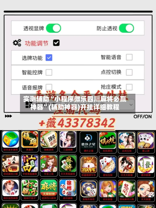 实测辅助“小程序微乐四川麻将必赢神器”(辅助神器)开挂详细教程-第3张图片