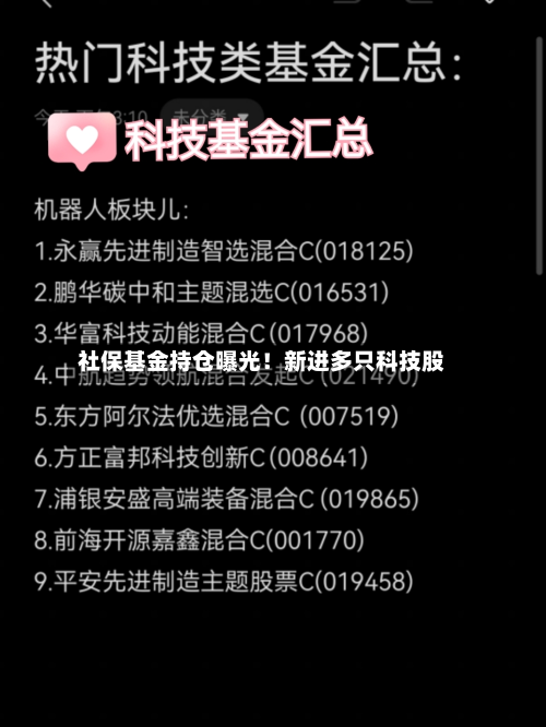 社保基金持仓曝光！新进多只科技股-第2张图片