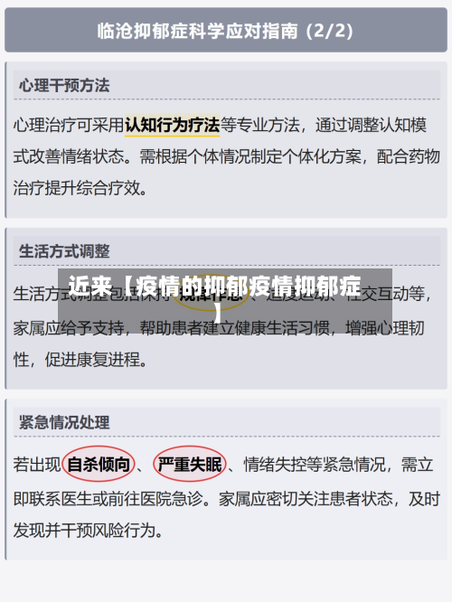 近来【疫情的抑郁疫情抑郁症】-第3张图片