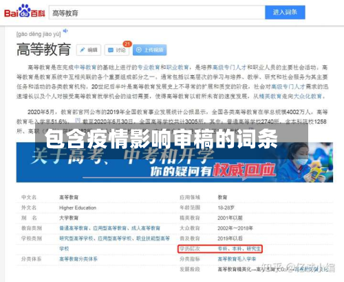 包含疫情影响审稿的词条-第1张图片