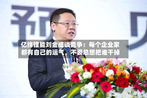亿纬锂能刘金成谈竞争：每个企业家都有自己的运气，不要总想把谁干掉-第1张图片