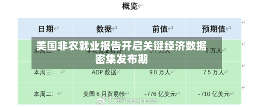 美国非农就业报告开启关键经济数据密集发布期-第1张图片