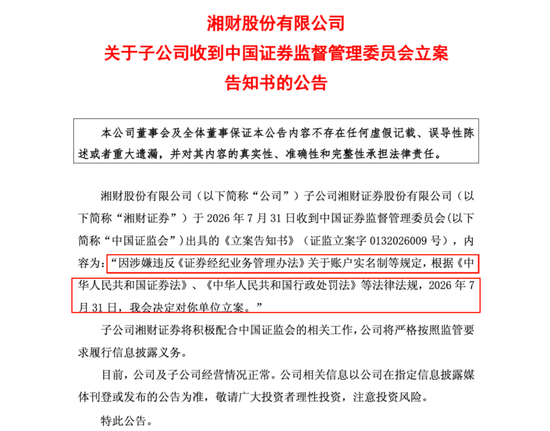 湘财股份恢复审核又被立案 年内领4张罚单，合并大智慧或增商誉170亿